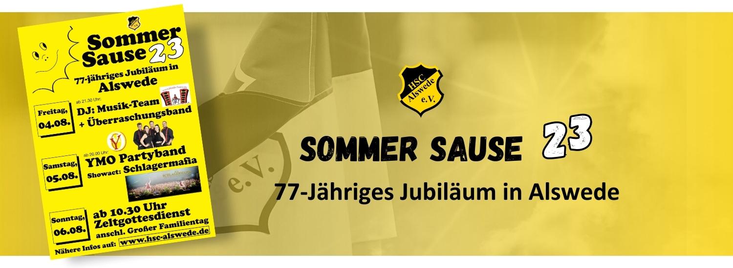 Sommersause 2023 - Banner